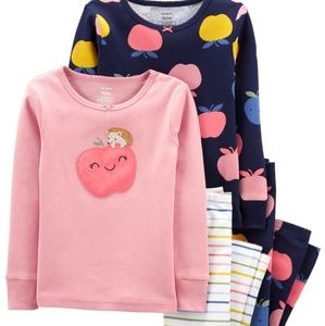 Carters 4-Piece Apple 100% Snug Fit Cotton PJs